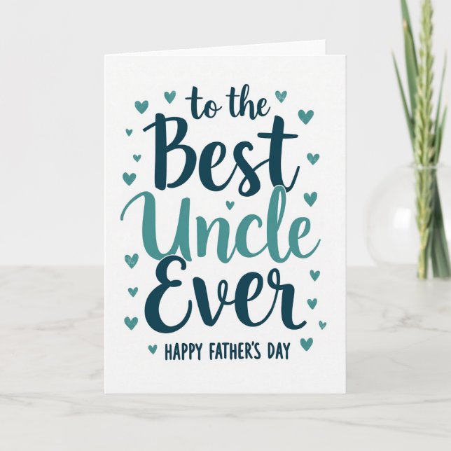 Teal Script Fathers Day Wish Card (Front)