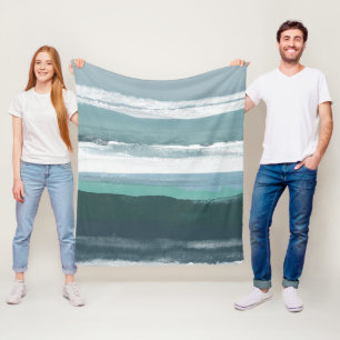 Teal Sea Fleece Blanket