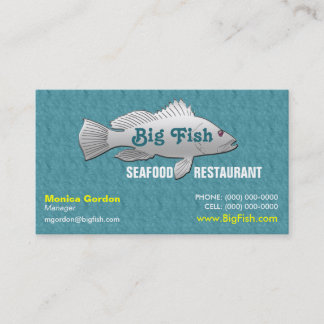 Teal Seafood Restaurant | Coastal Ocean Dining Business Card