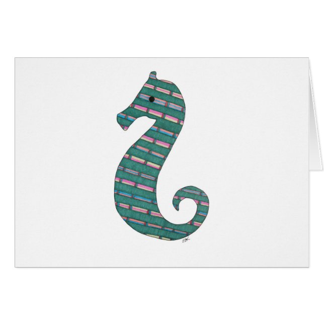 Teal Seahorse (Front Horizontal)