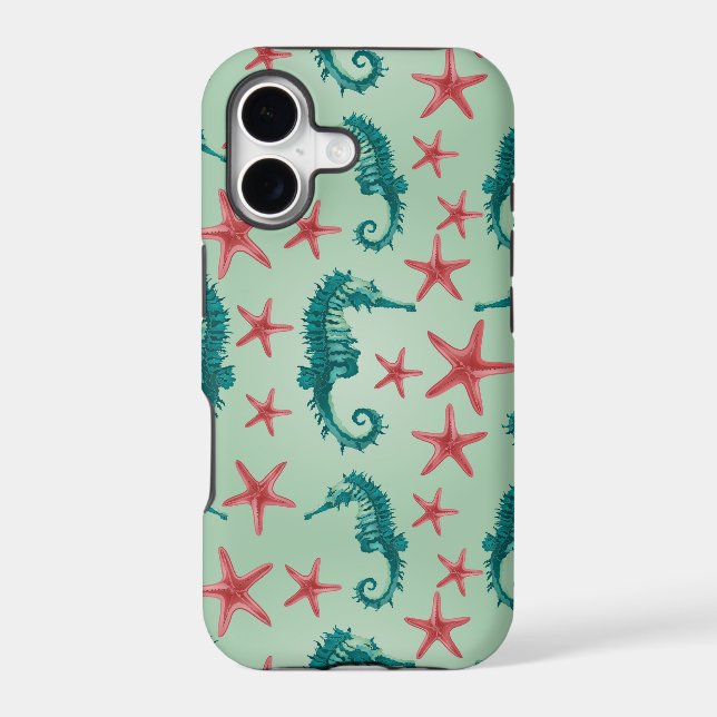 Teal Seahorse Pattern 2 (Back)