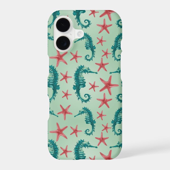 Teal Seahorse Pattern 2 (Back)