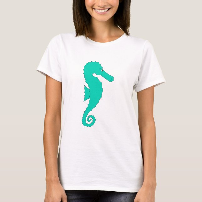 Teal Seahorse T-Shirt (Front)