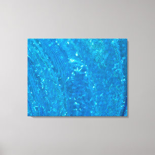 Teal Sequin Sparkling 4-Panel Canvas Print