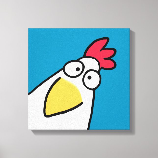 Teal SERIOUS CHICKEN by Sandra Boynton Canvas Print (Front)