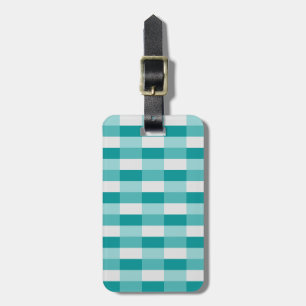 Teal Shades Colour Blocks with Light Grey Luggage Tag