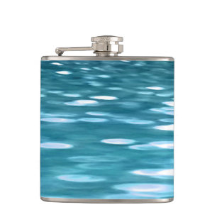 Teal shimmer hip flask