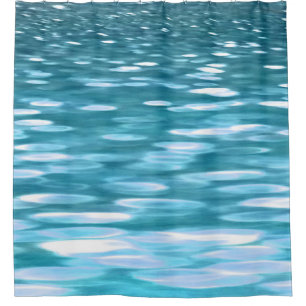 Teal shimmer shower curtain
