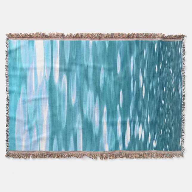 Teal shimmer throw blanket (Front)