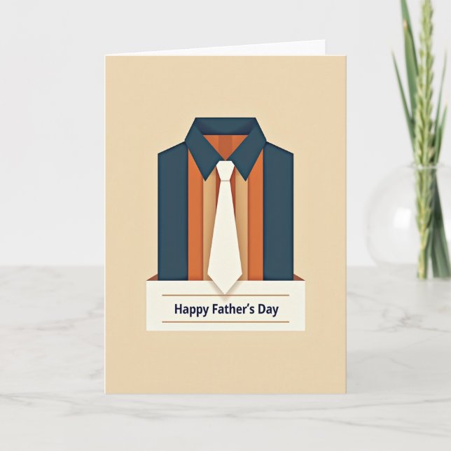 Teal Shirt Fathers Day Card (Front)