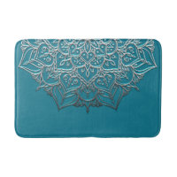 Teal & Silver Mandala Elegant Minimal Moroccan