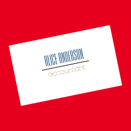 Teal simple geometric modern accountant business card