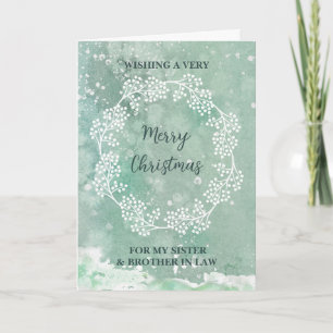 Teal Sister and Brother in Law Merry Christmas Card