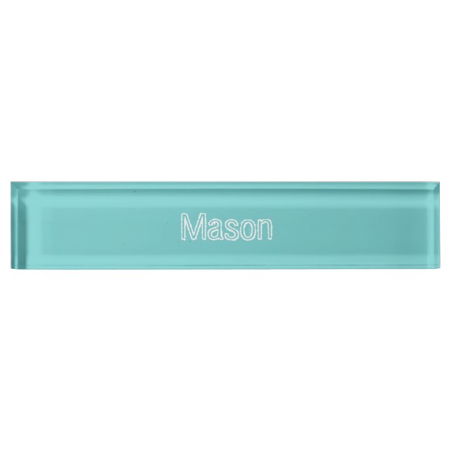 Teal Sky Personalised Name Plate (Front)