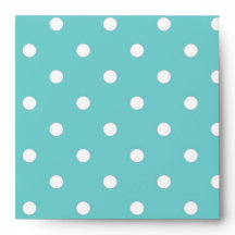 Teal Sky Polka Dot Envelope