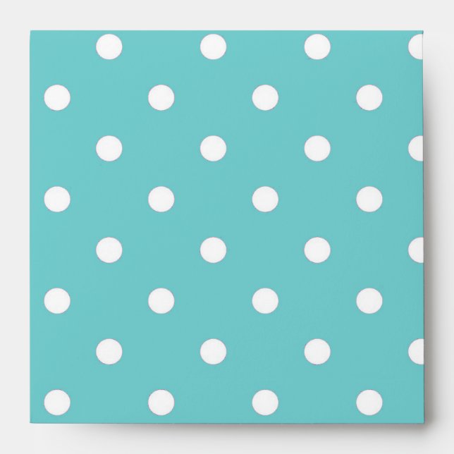 Teal Sky Polka Dot Envelope (Front)