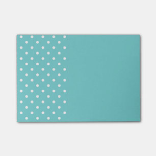 Teal Sky Polka Dot Post It Notes