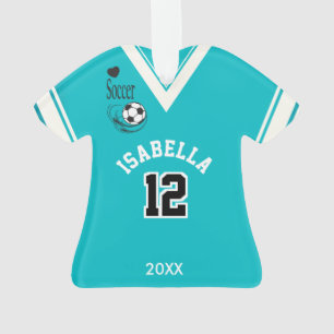 Teal Soccer Shirt Ornament