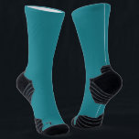 Teal Socks<br><div class="desc">Plain teal coloured socks made from recycled water bottles</div>