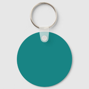 Teal Solid Colour Classic Elegant Key Ring