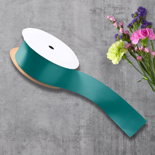 Teal Solid Colour Classic Elegant Satin Ribbon