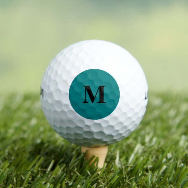 Teal Solid Colour Golf Balls (Insitu Tee)