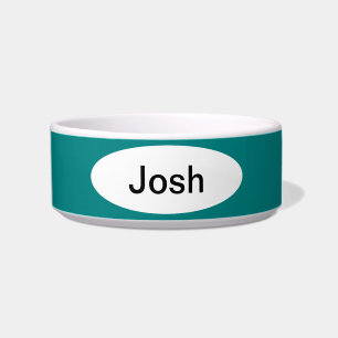 Teal Solid Colour Personalise It Bowl