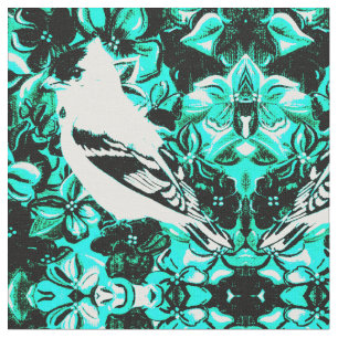 Teal Songbird Fabric