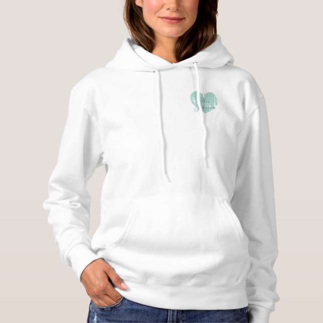Teal Soon to be Mrs zip up jacket for future bride Hoodie (Front)
