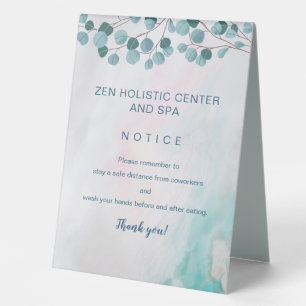 Teal Spa Business COVID Safety Break Room