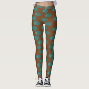 Teal Spaceships  Leggings