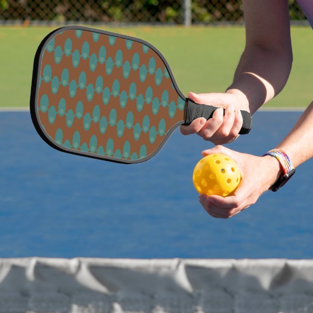 Teal Spaceships  Pickleball Paddle (Insitu)