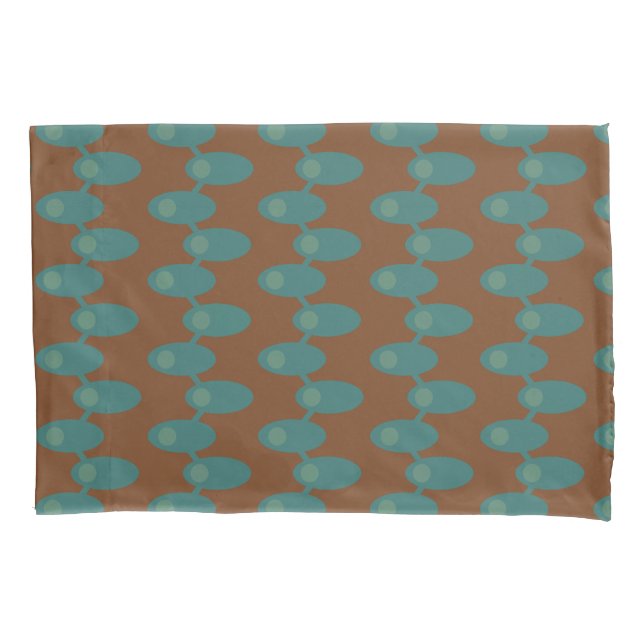 Teal Spaceships  Pillowcase (Front)