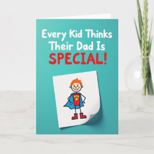 Teal Special Dad Drawing Card