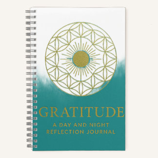 Teal Spiritual Gratitude Spiral Journal