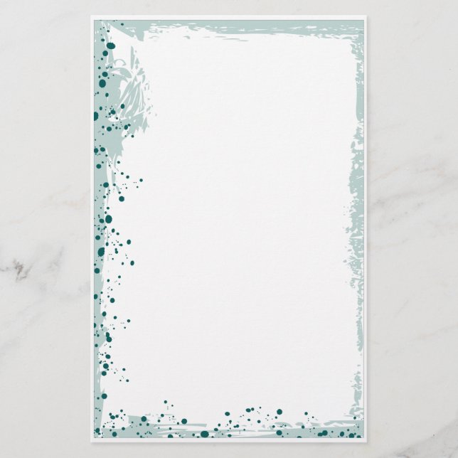 teal splat stationery (Front)