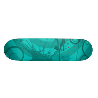 Teal Splatter Skateboard