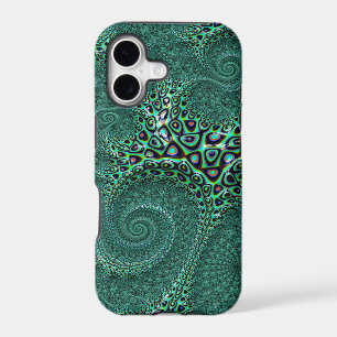 Teal Spotted Octopus Fine Fractal Art