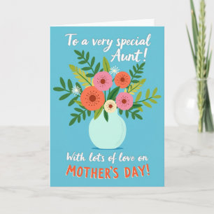 Teal Spring Mothers Day Card