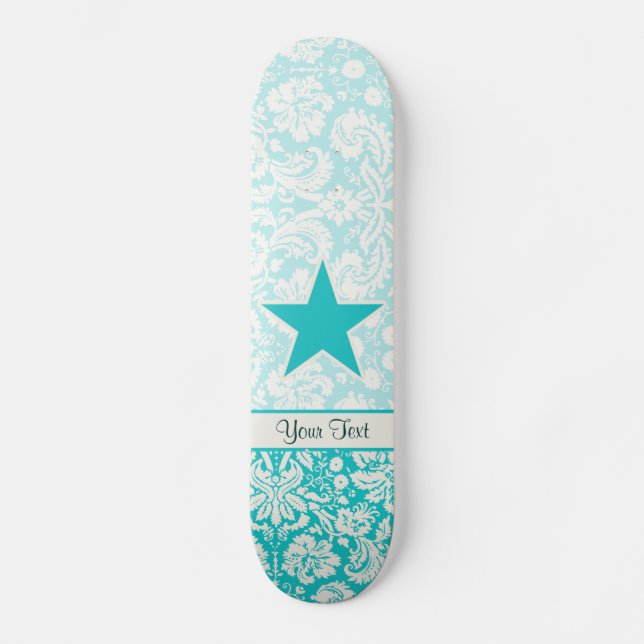 Teal Star Skateboard (Front)