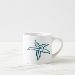 Teal Starfish Espresso Cup