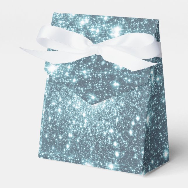 Teal Stars Favour Box (Front Side)