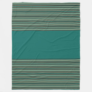 Teal Stripe Casual Car Blanket