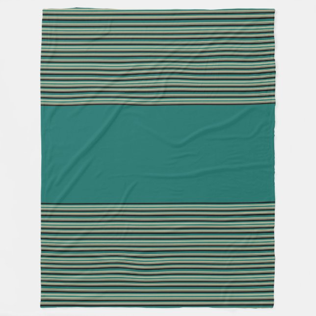 Teal Stripe Casual Car Blanket (Front)