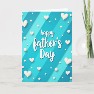 Teal Stripe Fathers Day Card