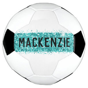 Teal Stripe Monogram Custom Personalised Name  Football