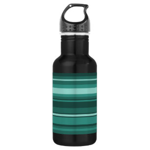 Teal stripes 532 ml water bottle