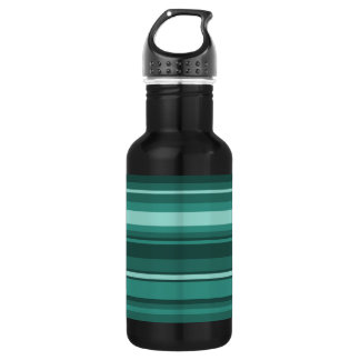 Teal stripes 532 ml water bottle