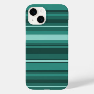 Teal stripes Case-Mate iPhone 14 case
