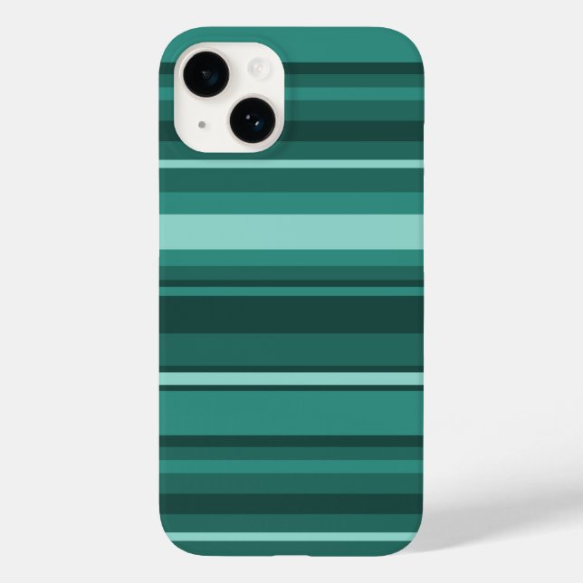 Teal stripes Case-Mate iPhone case (Back)
